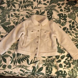 Sherpa/Fuzzy trucker coat